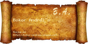 Bokor András névjegykártya